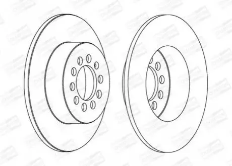 Тормозной диск задний Audi A3 / Seat Leon, Altea, Toledo / Skoda Octavia / VW Jetta, Caddy, Golf CHAMPION 562236CH