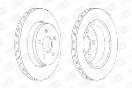 Гальмівний диск передній Jeep Cherokee, Compass / Dodge Nitro, Ram CHAMPION 563041CH (фото 1)