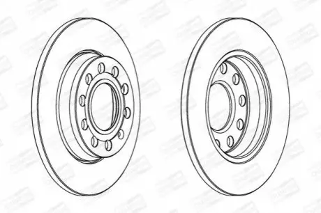 Гальмівний диск задній Audi A4 / Seat Exeo CHAMPION 562191CH
