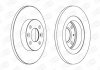 Тормозной диск передний DACIA LOGAN, SANDERO/ RENAULT LOGAN, SANDERO, TWINGO/ SMART FORTWO CHAMPION 562293CH (фото 1)
