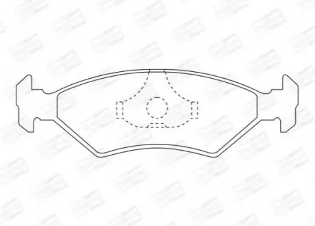 Тормозные колодки передние Mazda 121 / Ford Escort III, IV, Fiesta II, III, Orion II, Sierra / Ferrar CHAMPION 571536CH (фото 1)