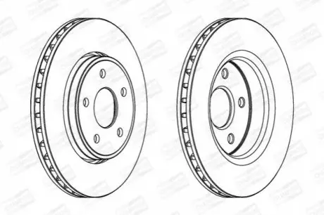 Гальмівний диск передній JEEP COMMANDER, GRAND CHEROKEE CHAMPION 562854CH-1 (фото 1)