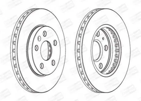 Гальмівний диск передній Chevrolet Malibu / Opel Insignia A CHAMPION 562460CH (фото 1)