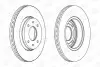 Гальмівний диск передній Mitsubishi Carisma / Volvo S40, V40 CHAMPION 562088CH
