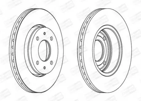 Тормозной диск передний Mitsubishi Carisma / Volvo S40, V40 CHAMPION 562088CH (фото 1)