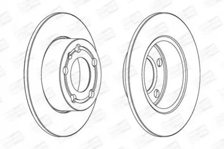 Гальмівний диск задній VW Bora, Golf, New Beetle, Polo CHAMPION 562053CH