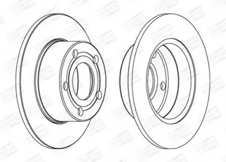 Диск тормозной AUDI 100,A6, SKODA SUPERB, VW PASSAT задн. CHAMPION 561549CH