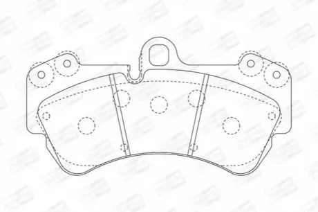 Тормозные колодки передние VW Touareg Porsche Cayenne CHAMPION 573376CH (фото 1)