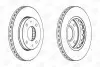 HYUNDAI Диск тормозной передн. Matrix, Elantra 01- CHAMPION 562459CH (фото 1)