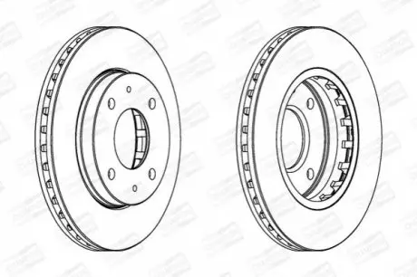 HYUNDAI Диск тормозной передн. Matrix, Elantra 01- CHAMPION 562459CH