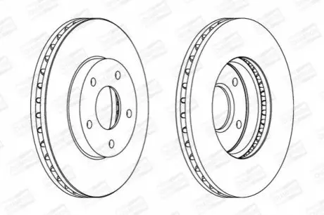 Тормозной диск передний NISSAN ALMERA TINO, CEFIRO, MAXIMA, PRIMERA, X-TRAIL CHAMPION 562441CH