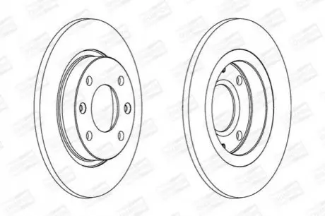 Тормозной диск передний Peugeot 106, 205, 306, 309, 405 / Citroen AX, C15, Saxo, ZX CHAMPION 561253CH