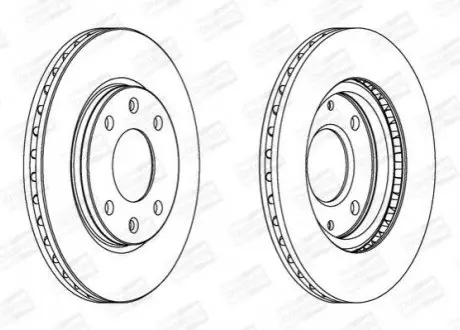 Гальмівний диск передній CITROËN AX, SAXO, XSARA, ZX/ PEUGEOT 106, 205, 206, 306, 309 CHAMPION 561409CH