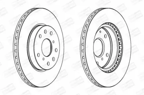 Тормозной диск передний SUZUKI SX4, VITARA/ FIAT SEDICI CHAMPION 562534CH