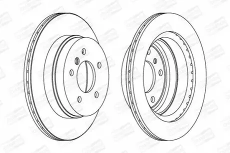BMW Диск тормозной задн.1 E81/87,3 E90,X1 E84 05- CHAMPION 562442CH