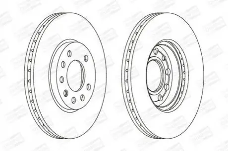 Тормозной диск передний Opel Astra G, Combo, Meriva, Zafira CHAMPION 562070CH