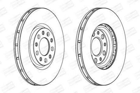 Гальмівний диск передній Jeep Compas / Renegade / Fiat 500X / Alfa Romeo 159 / Giulietta CHAMPION 562299CH (фото 1)