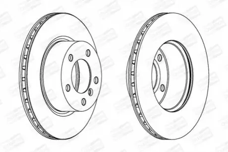 Тормозной диск передний BMW 1-Series, 3-Series CHAMPION 562317CH