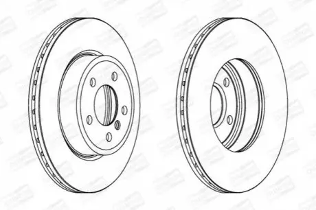 BMW Диск тормозной передн. X3 E83 03- (325*25) CHAMPION 562350CH
