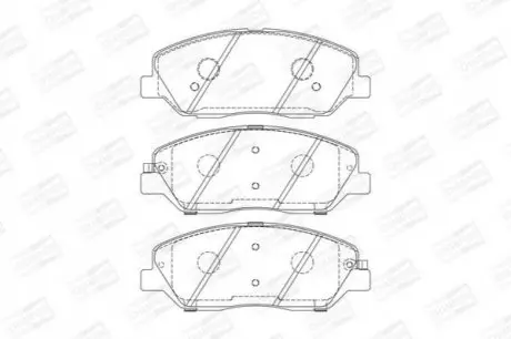 Колодка торм. диск. HYUNDAI SANTA FE, передн. CHAMPION 572607CH
