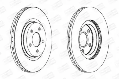 Тормозной диск передний CHRYSLER NEW YORKER, PT CRUISER CHAMPION 562524CH