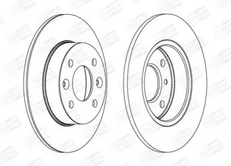 Тормозной диск передний RENAULT CLIO, SUPER 5, TWINGO, EXPRESS CHAMPION 561257CH