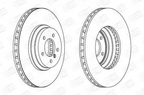 BMW Диск тормозной передн.3 E90,X1 E84 04- CHAMPION 562519CH-1 (фото 1)
