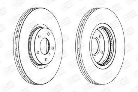 Тормозной диск передний Nissan Murano / Infiniti G, M35, M45 CHAMPION 563032CH-1