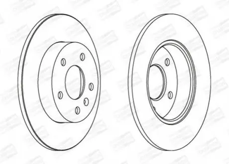 Диск тормозной OPEL ASTRA H задн. CHAMPION 562072CH