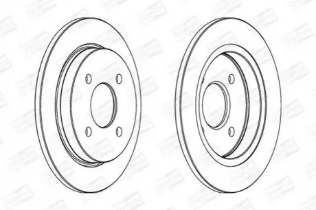 Гальмівний диск задній Ford Fiesta V, VI, Focus I, Scorpio II, Sierra I, II CHAMPION 561375CH