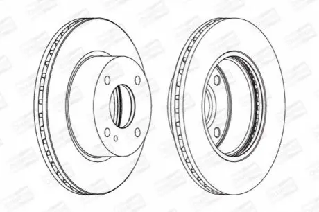 FORD Диск тормозной передн. Fiesta 08- CHAMPION 562539CH