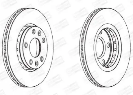 Гальмівний диск передній Renault Captur II, Duster, Fluence, Laguna III, Megane III, Scenic, Zoe / N CHAMPION 562529CH