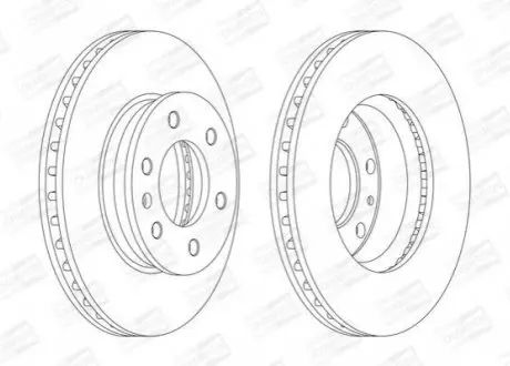 Диск тормозной MB SPRINTER передн., вент. CHAMPION 569136CH