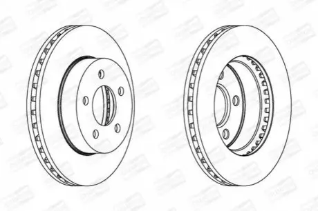Тормозной диск передний JEEP CHEROKEE CHAMPION 562856CH