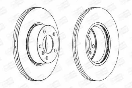 Тормозной диск передний BMW 1-Series, 2-Series, 3-Series, 4-Series, X1 CHAMPION 562618CH