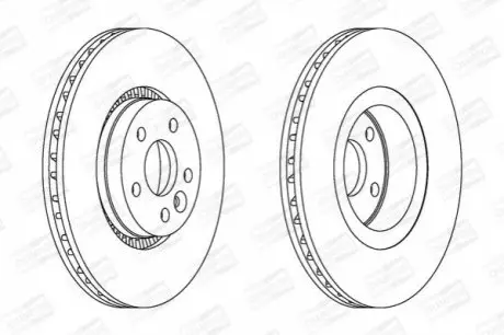 FORD Диск тормозной передн.Galaxy,S-Max,Landrover Freelander,Volvo S60/80 II,V60/70,XC70 06- CHAMPION 562643CH-1