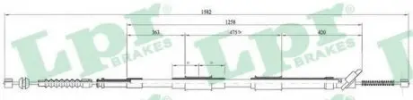 Трос, стояночная тормозная система LPR C0874B