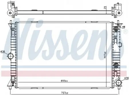 Радиатор, охлаждение двигателя NISSENS 68541