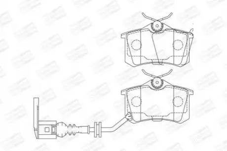 Колодка торм. диск. AUDI, SEAT, VW задн. CHAMPION 573112CH