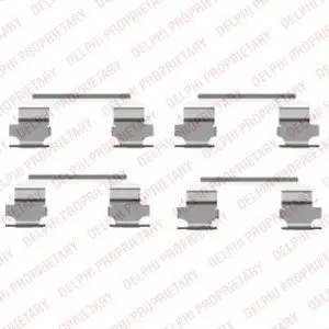 Комплектующие, колодки дискового тормоза Delphi LX0462