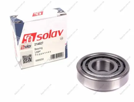 Підшипник (25x62x18.25) SOLGY 214027