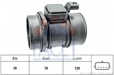 Розходомір повітря Trafic 2.0 dCi 06-/Kangoo 1.5 dCi 09-/Logan 1.5 dCi 10- FACET 10.1454