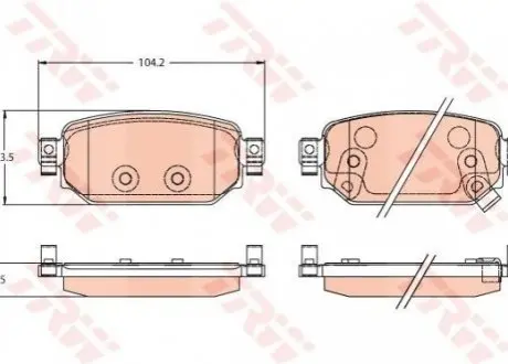 Гальмівні колодки, дискові TRW GDB2172