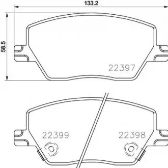 Комплект гальмівних колодок BREMBO P 23 170