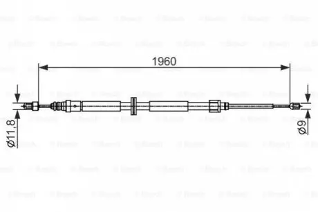 Трос, стоянкова гальмівна система BOSCH 1987482432