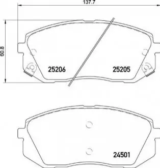 Тормозные колодки дисковые P30 093 BREMBO P30093