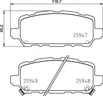 Тормозные колодки дисковые P28 090 BREMBO P28090 (фото 1)