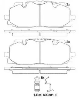Гальмівні колодки дискові P85 165 BREMBO P85165 (фото 1)