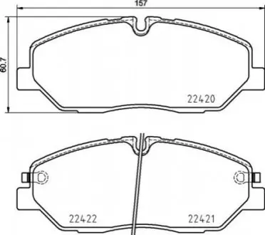 Тормозные колодки дисковые P30 090 BREMBO P30090
