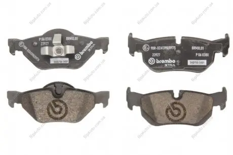 Тормозные колодки, тюнинг P 06 038X BREMBO P06038X